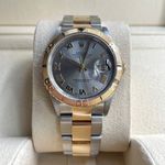 Rolex Datejust Turn-O-Graph 16263 (2004) - White dial 36 mm Gold/Steel case (1/6)