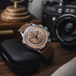 Patek Philippe World Time Chronograph 5935A-001 (2023) - Pink dial 41 mm Steel case (1/8)
