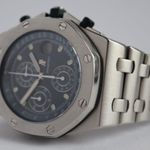 Audemars Piguet Royal Oak Offshore Chronograph 25721ST/O/1000ST/01 (1997) - Blauw wijzerplaat 42mm Staal (3/8)