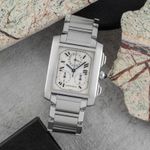 Cartier Tank Française W51001Q3 (1999) - Wit wijzerplaat 28mm Staal (1/8)