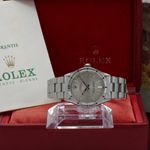 Rolex Oyster Perpetual 1007 (1981) - Zilver wijzerplaat 34mm Staal (3/7)