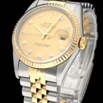 Rolex Datejust 36 16233G (2000) - Champagne dial 36 mm Gold/Steel case (6/8)