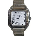 Cartier Santos W2SA0009 (2024) - Zilver wijzerplaat 40mm Staal (1/1)