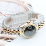 Rolex Lady-Datejust 69173 (Onbekend (willekeurig serienummer)) - Zwart wijzerplaat 26mm Goud/Staal (5/8)