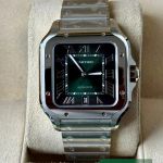 Cartier Santos WSSA0062 (2026) - Green dial 40 mm Steel case (2/7)