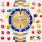 Rolex Submariner Date 16613LB (2000) - Blauw wijzerplaat 40mm Goud/Staal (1/8)