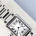 Cartier Tank WSTA0051 (2022) - Wit wijzerplaat 30mm Staal (3/7)