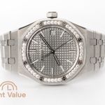 Audemars Piguet Royal Oak Selfwinding 15551ST.ZZ.1356ST.03 (2022) - Grijs wijzerplaat 37mm Staal (2/6)