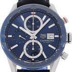 TAG Heuer Carrera Calibre 16 CBM2112 (2019) - Blauw wijzerplaat 41mm Staal (1/5)