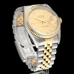 Rolex Datejust 36 16233G (2000) - Champagne dial 36 mm Gold/Steel case (5/8)