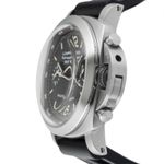 Panerai Luminor 1950 3 Days Chrono Flyback PAM00213 (Unknown (random serial)) - Black dial 44 mm Steel case (6/8)