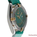 Breitling Wings Lady B67050 (2000) - Green dial 31 mm Gold/Steel case (7/8)