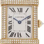 Cartier Tank 2305 (2000) - White dial 23 mm Yellow Gold case (1/3)