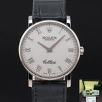 Rolex Cellini Time 5115 (Onbekend (willekeurig serienummer)) - Zilver wijzerplaat 32mm Witgoud (1/8)
