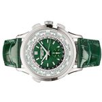 Patek Philippe World Time Chronograph 5930P-001 (2024) - Green dial 40 mm Platinum case (4/12)