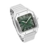 Cartier Santos WSSA0062 (2023) - Green dial 40 mm Steel case (3/5)