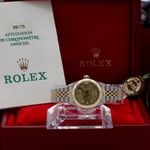 Rolex Lady-Datejust 69173 (1998) - Gold dial 26 mm Gold/Steel case (3/7)