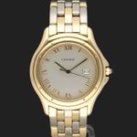 Cartier Cougar 116000R (2007) - Wit wijzerplaat 33mm Geelgoud (3/8)