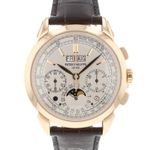 Patek Philippe Perpetual Calendar Chronograph 5270R (2017) - Zilver wijzerplaat 42mm Roségoud (1/3)