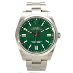 Rolex Oyster Perpetual 41 124300 (2022) - Green dial 41 mm Steel case (2/8)