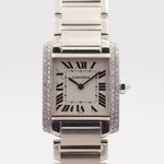 Cartier Tank Française 2404 (Unknown (random serial)) - Silver dial 25 mm White Gold case (2/8)