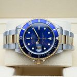 Rolex Submariner Date 16613 (2000) - Blauw wijzerplaat 40mm Goud/Staal (10/14)