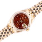 Rolex Lady-Datejust 69178 (1989) - Bruin wijzerplaat 26mm Geelgoud (1/7)