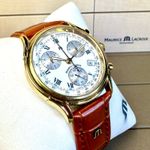 Maurice Lacroix Les Classiques Chronographe 04663 (1995) - White dial 39 mm Gold/Steel case (4/8)