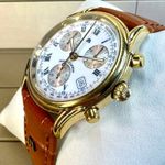 Maurice Lacroix Les Classiques Chronographe 04663 (1995) - White dial 39 mm Gold/Steel case (2/8)