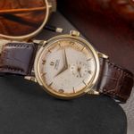 Omega Vintage 2659 (1950) - Champagne wijzerplaat 34mm Geelgoud (2/8)