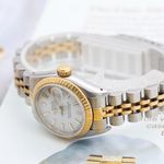 Rolex Lady-Datejust 69173 (Unknown (random serial)) - White dial 26 mm Gold/Steel case (6/8)
