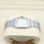 Cartier Santos Galbée 1567 (2001) - White dial 24 mm Gold/Steel case (3/8)