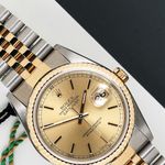 Rolex Datejust 36 16233 (1994) - Champagne dial 36 mm Gold/Steel case (3/8)