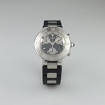 Cartier 21 Chronoscaph 2424 (Unknown (random serial)) - Black dial 38 mm Steel case (2/8)