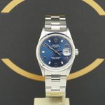 Rolex Oyster Perpetual Date 15200 (2001) - Blauw wijzerplaat 34mm Staal (1/7)