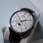 IWC Portuguese Perpetual Calendar IW344203 (Onbekend (willekeurig serienummer)) - Zilver wijzerplaat 42mm Staal (5/8)