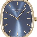 Patek Philippe Golden Ellipse 3948 (Unknown (random serial)) - Blue dial 28 mm Yellow Gold case (1/3)