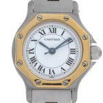 Cartier Santos 187903 (1985) - White dial 25 mm Steel case (1/8)