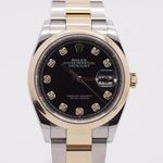 Rolex Datejust 36 126203 (2021) - Black dial 36 mm Gold/Steel case (2/8)