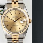 Rolex Datejust 36 16233 (1994) - Champagne dial 36 mm Gold/Steel case (5/8)