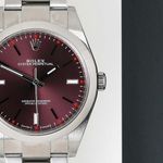 Rolex Oyster Perpetual 39 114300 (2016) - Rood wijzerplaat 39mm Staal (5/8)