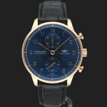 IWC Portuguese Chronograph IW371614 (2024) - Blue dial 41 mm Red Gold case (3/8)
