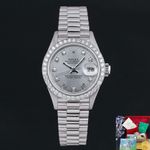 Rolex Lady-Datejust 69136 (1988) - Silver dial 26 mm Platinum case (1/8)