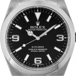 Rolex Explorer 214270 (2010) - Zwart wijzerplaat 39mm Staal (1/8)
