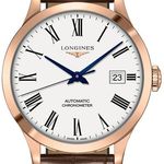 Longines Record L2.820.8.11.2 (2026) - White dial 39 mm Rose Gold case (1/1)