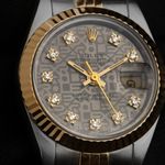 Rolex Lady-Datejust 69173 (1984) - Grey dial 26 mm Gold/Steel case (3/8)