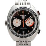TAG Heuer Autavia CY2111 (Unknown (random serial)) - Black dial 42 mm Steel case (1/8)