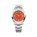 Rolex Oyster Perpetual 41 124300 (2022) - Rood wijzerplaat 41mm Staal (1/1)