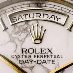 Rolex Day-Date 36 18238 (1990) - White dial 36 mm Yellow Gold case (4/5)