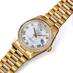 Rolex Day-Date 36 18238 (1990) - White dial 36 mm Yellow Gold case (1/5)